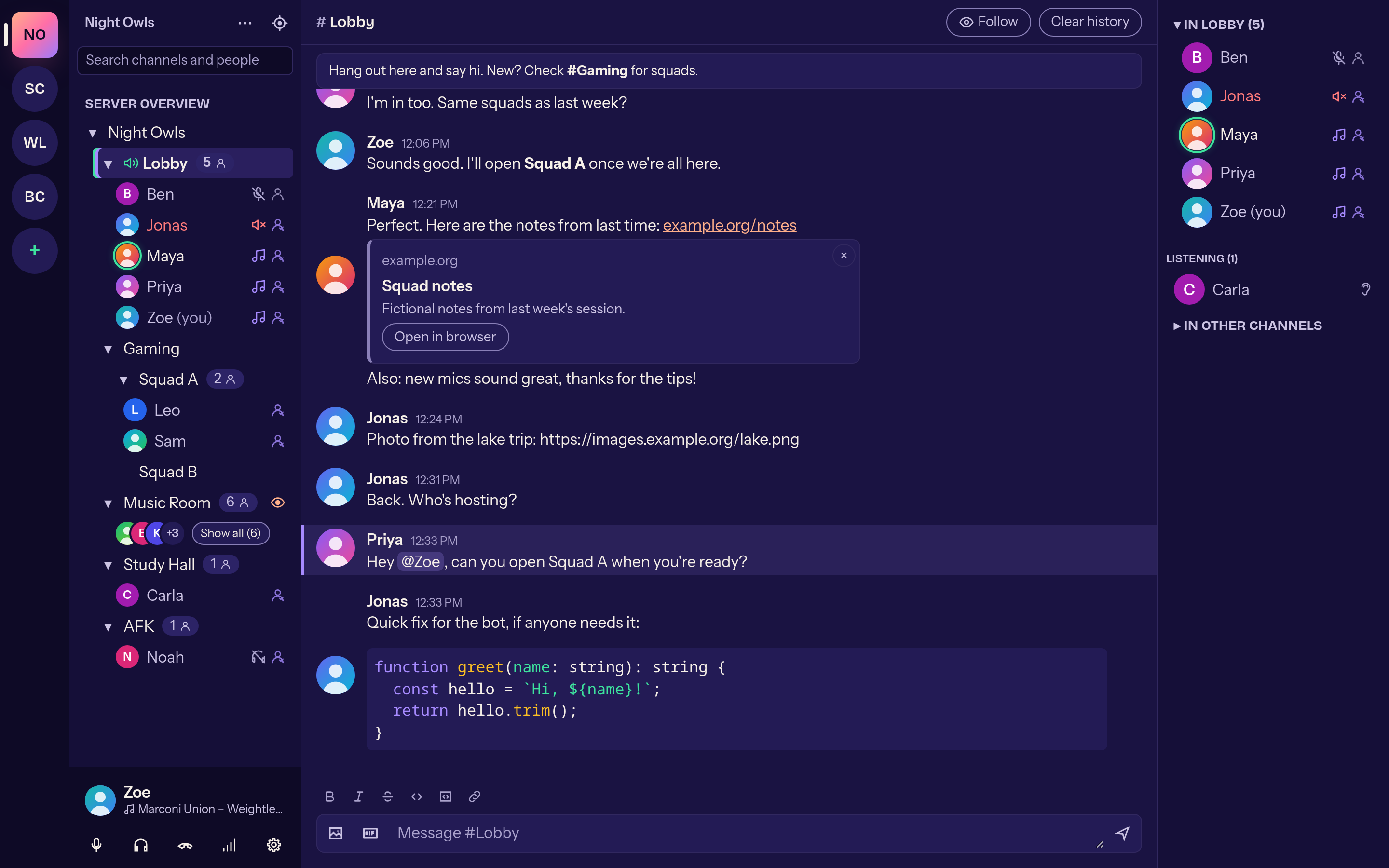 Mumcord main window