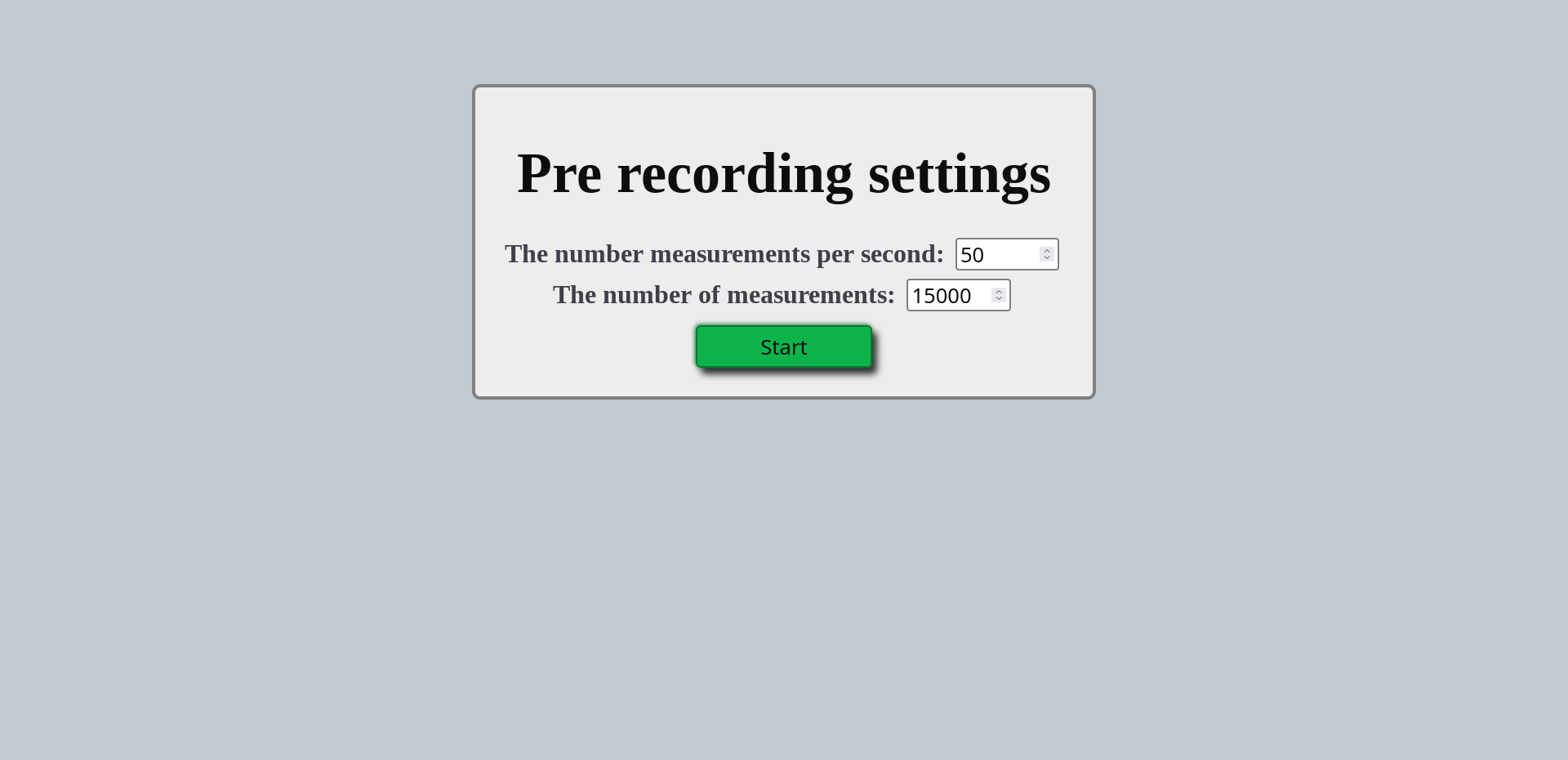 pre-recording-settings
