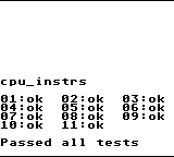 Passing cpu_instrs test