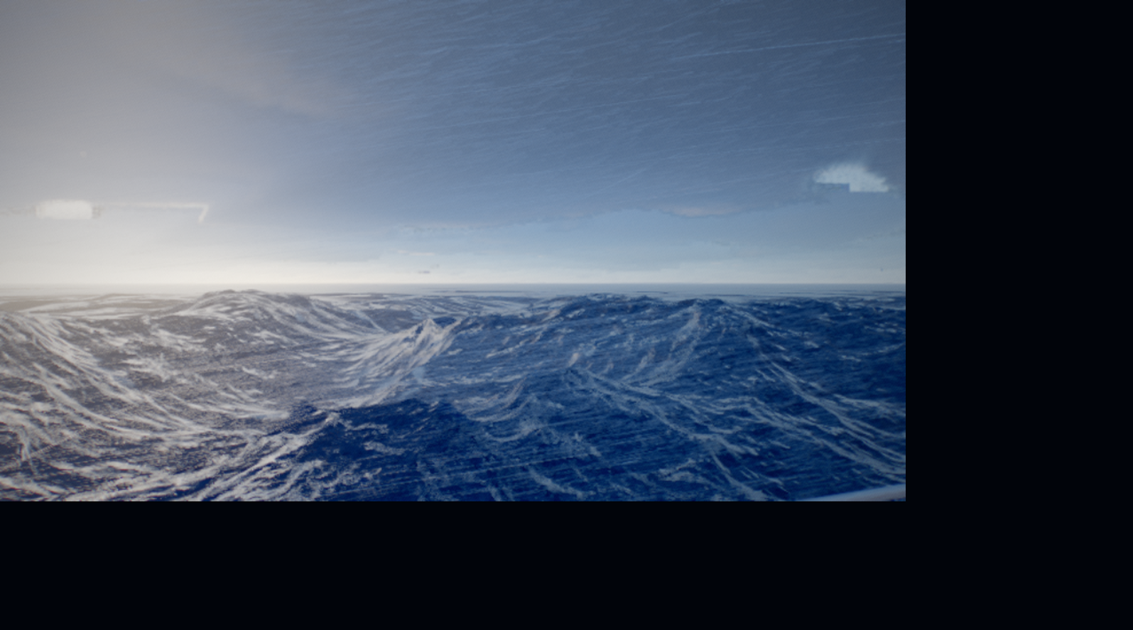 Violent storm sea state