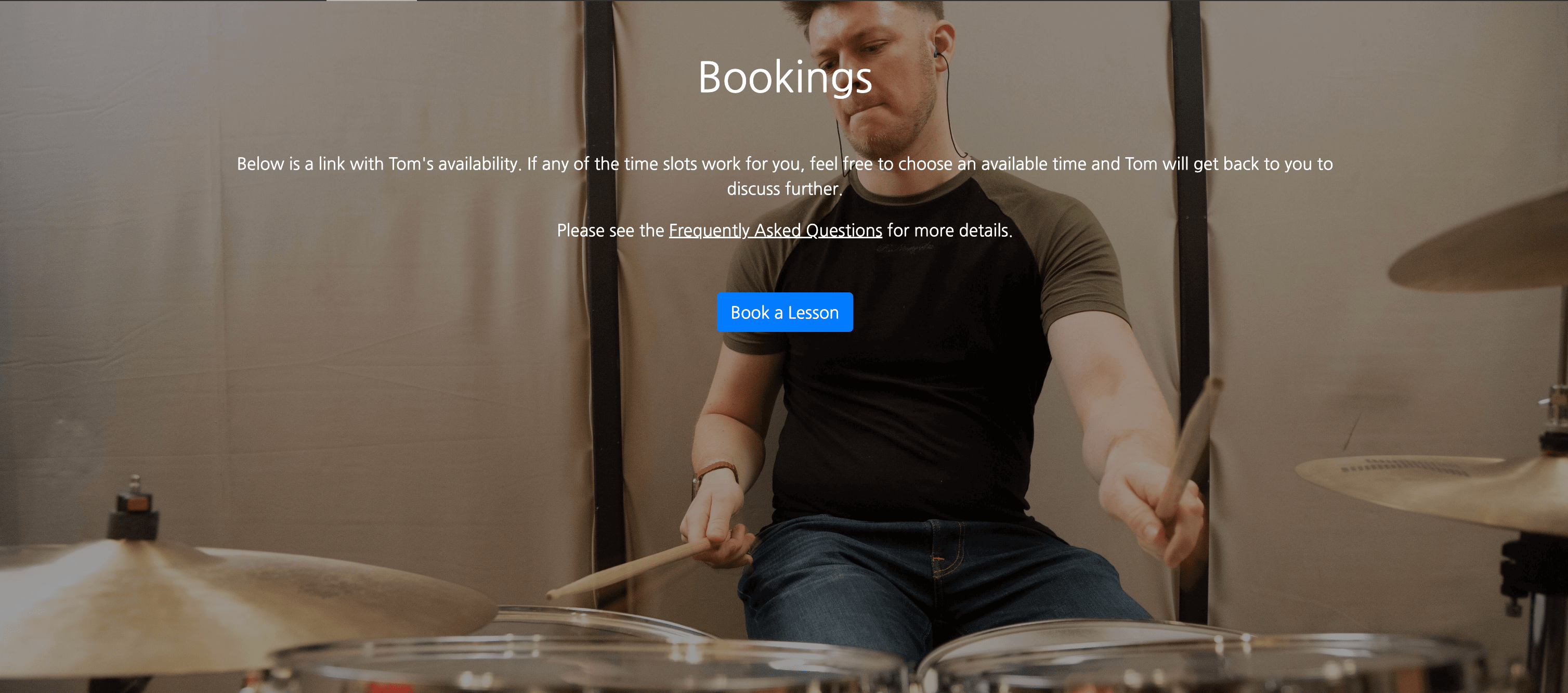 Bookings Page