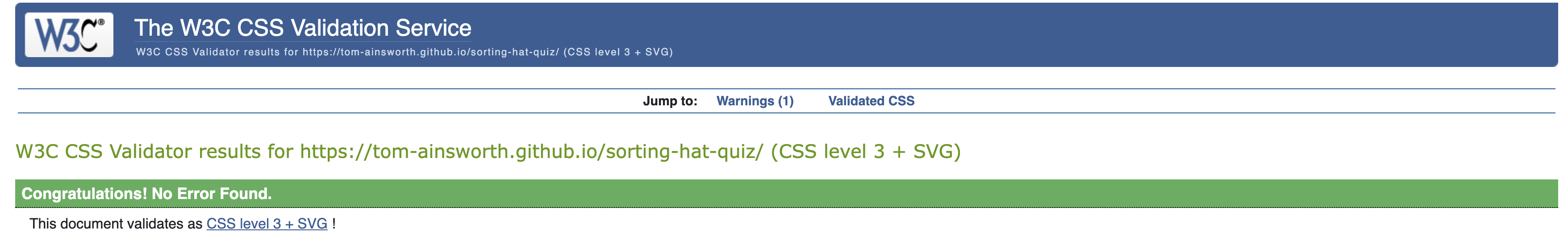 CSS Result