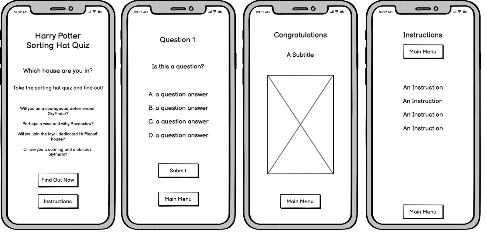 Mobile Wireframes