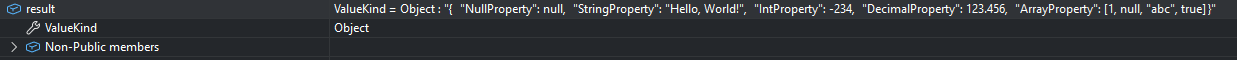 Serialization to object result