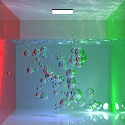 Bubbles in Cornell Box