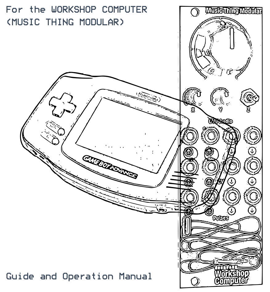 A Game Boy Advance linked to the Workshop Computer
