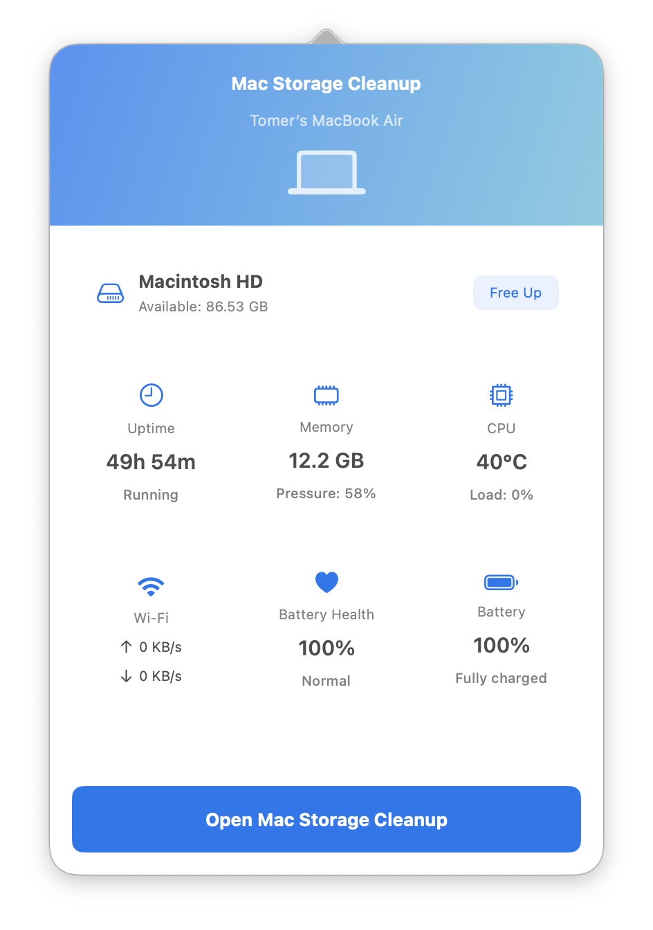 Menu Bar Stats