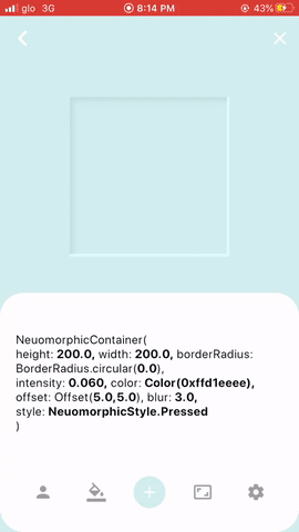 Flutter Neuomorphism Design Container
