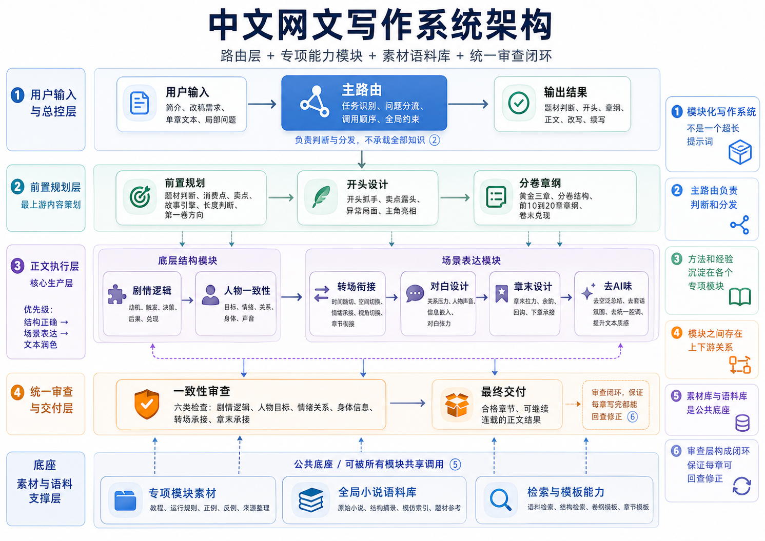 中文网文写作系统架构