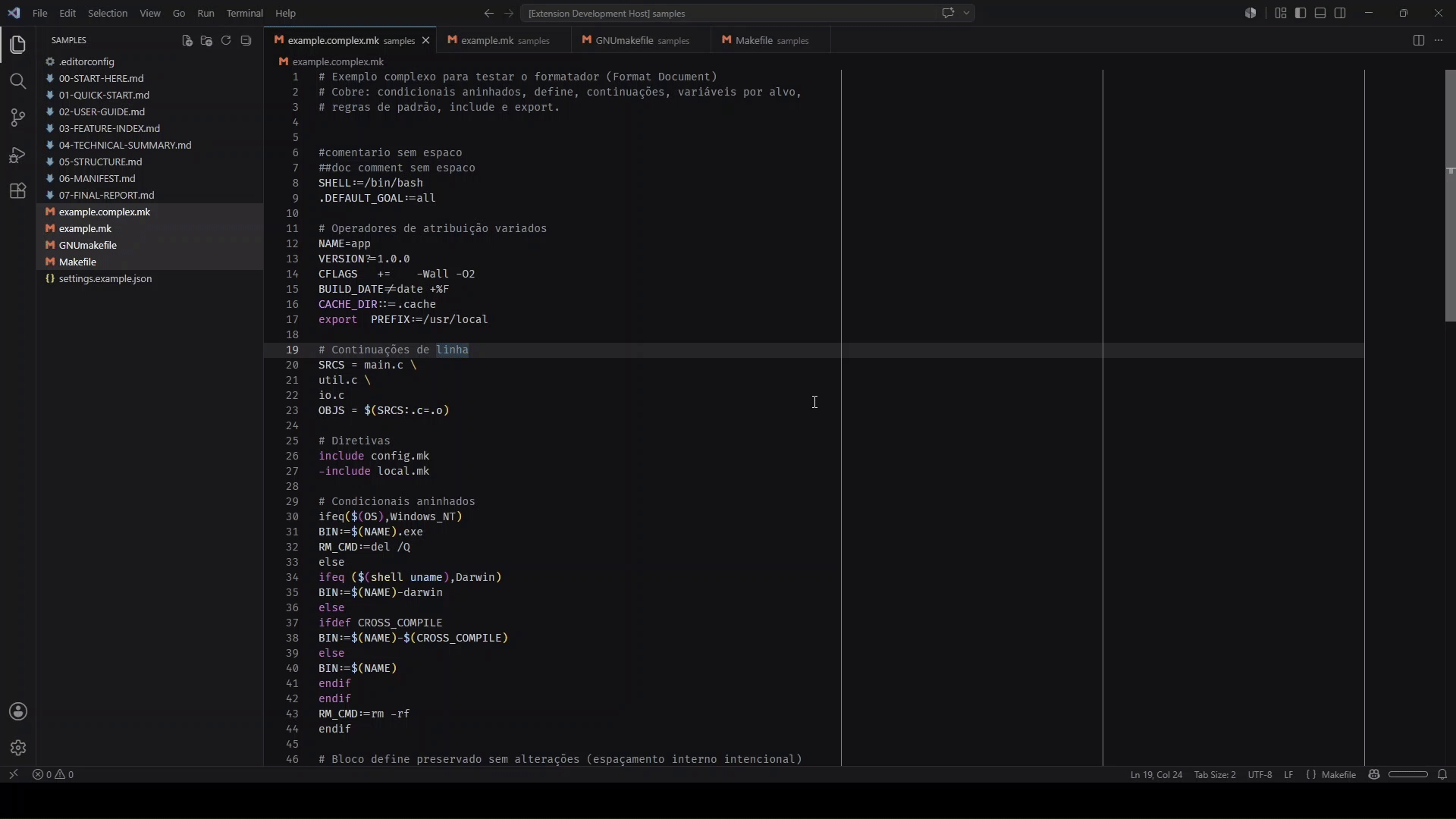 Ark Format Makefile - Formatting