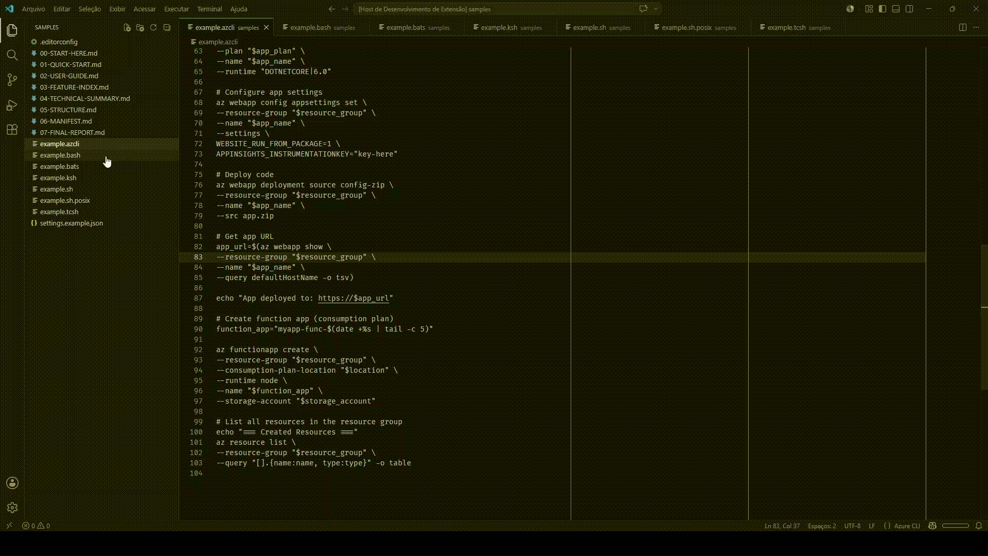 Ark Format Shell - Formatando Código