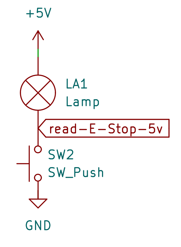 e-stop wiring, snippet of schematic