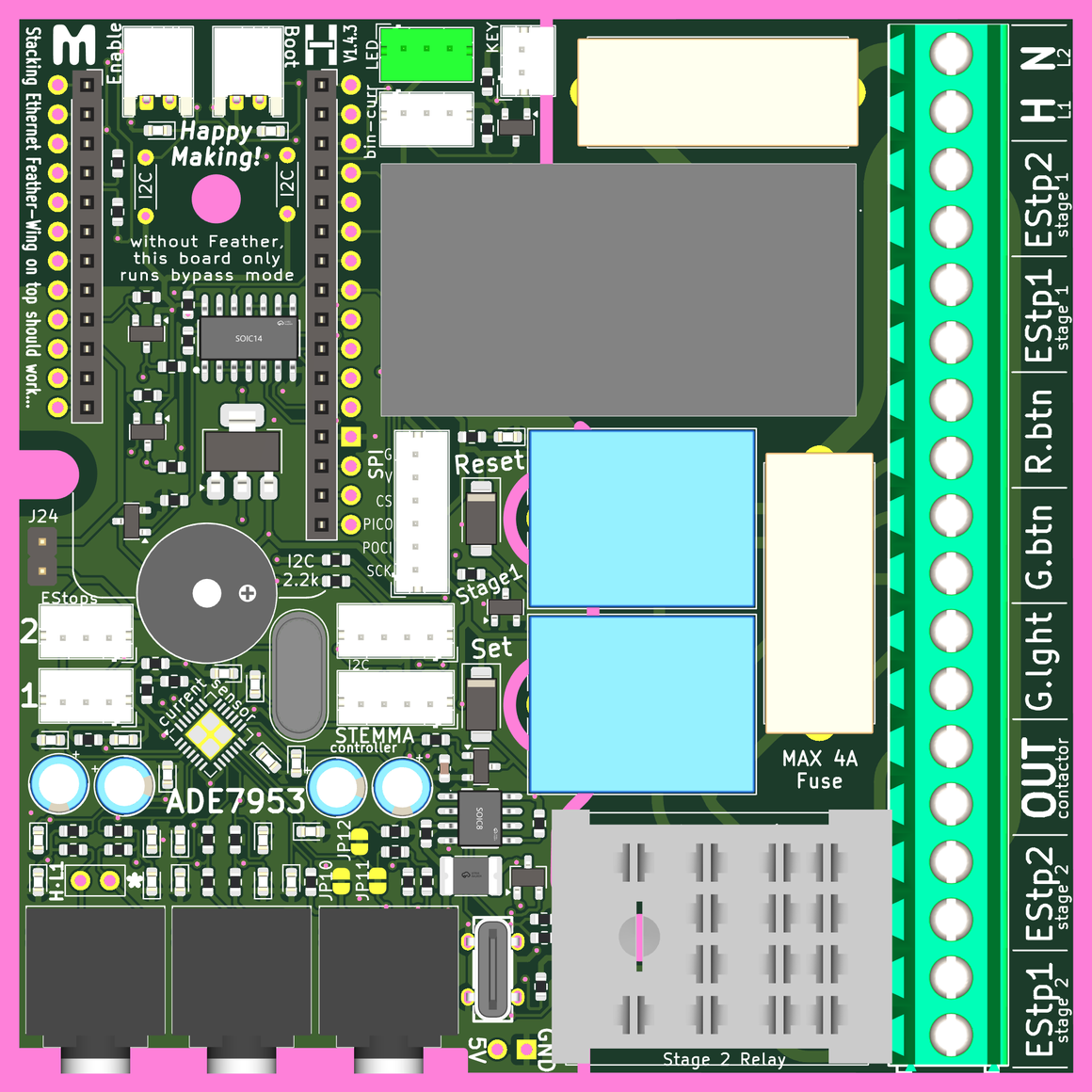 Bicolor LED location
