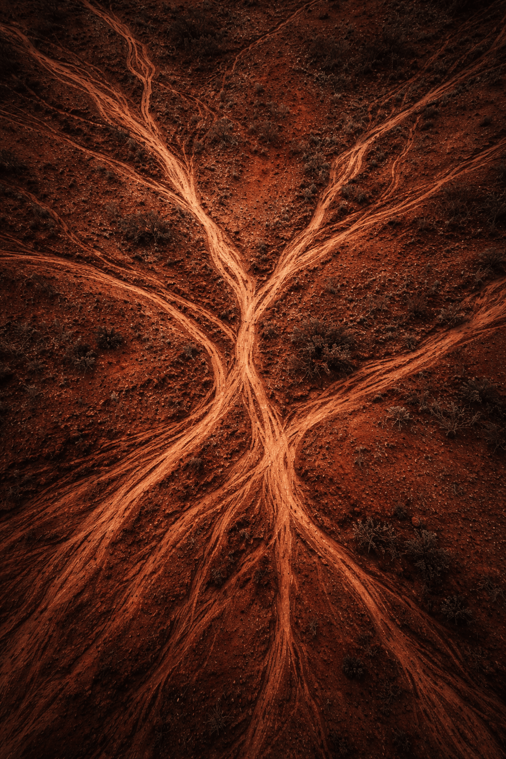 Aerial view — erosion network