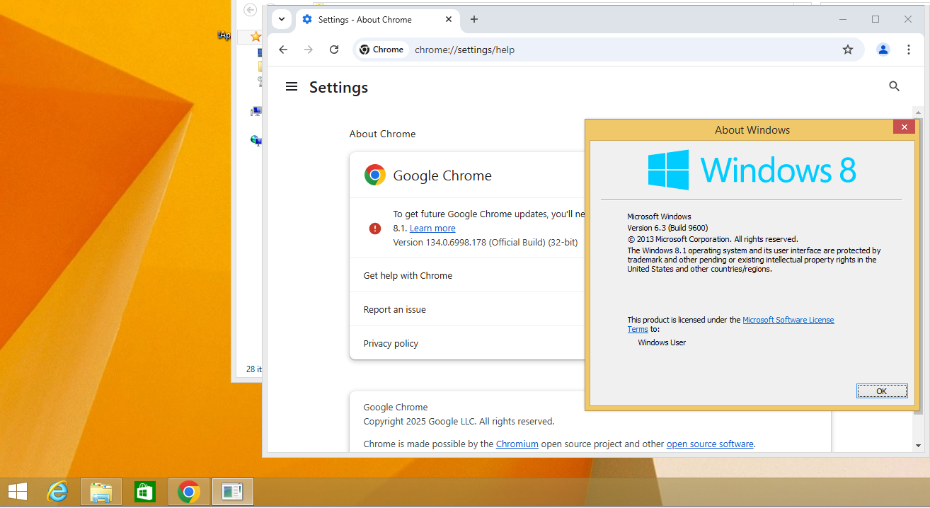Modern Chrome Windows 8 Preview