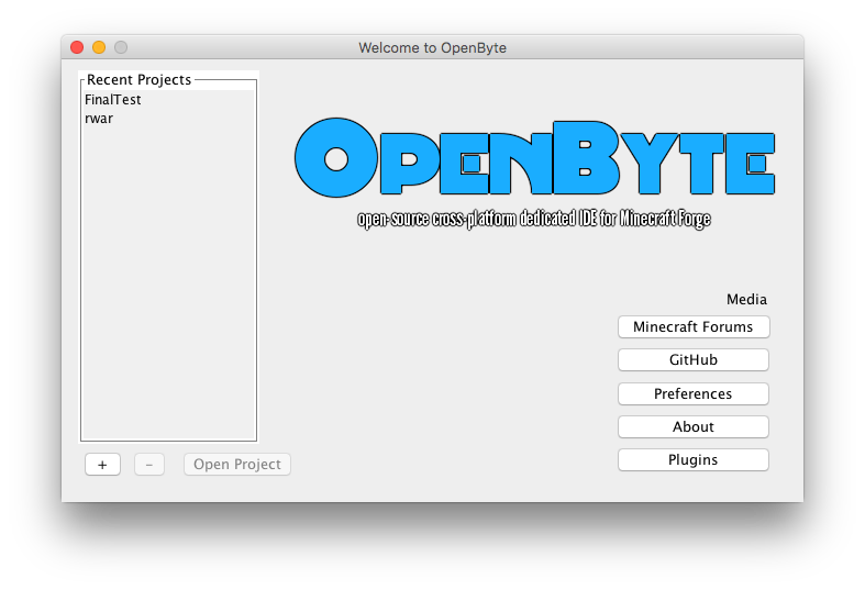 OpenByte Intro Screenshot