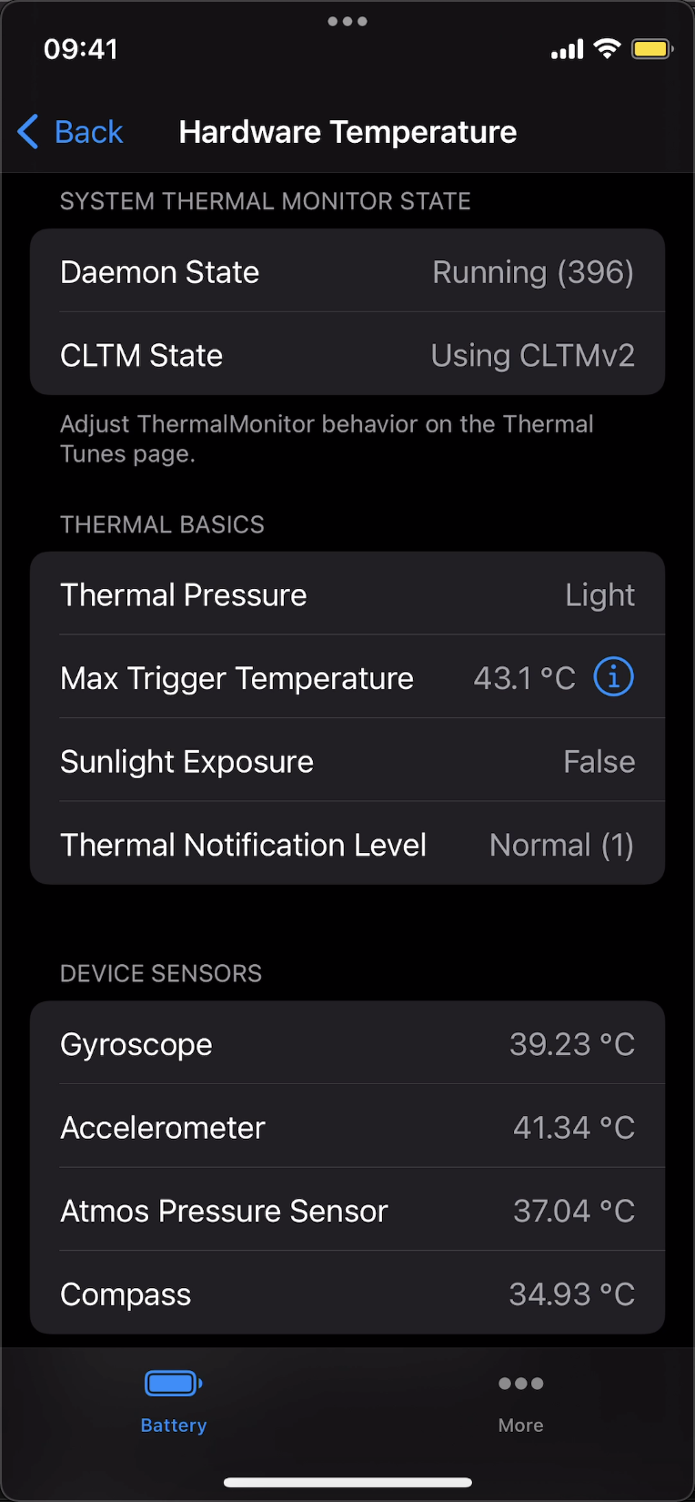 Battman Temperature Demo
