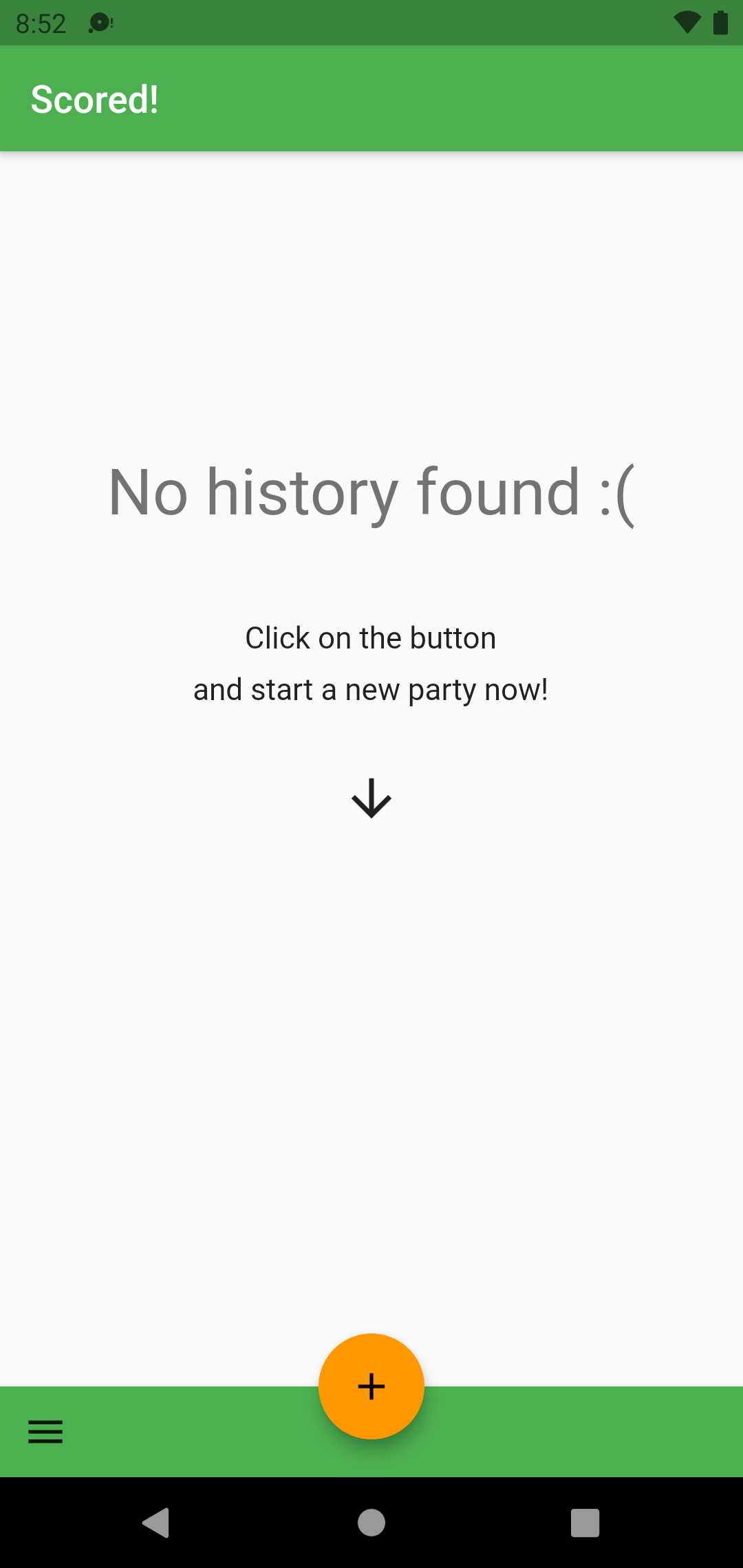 Phone - Empty history page