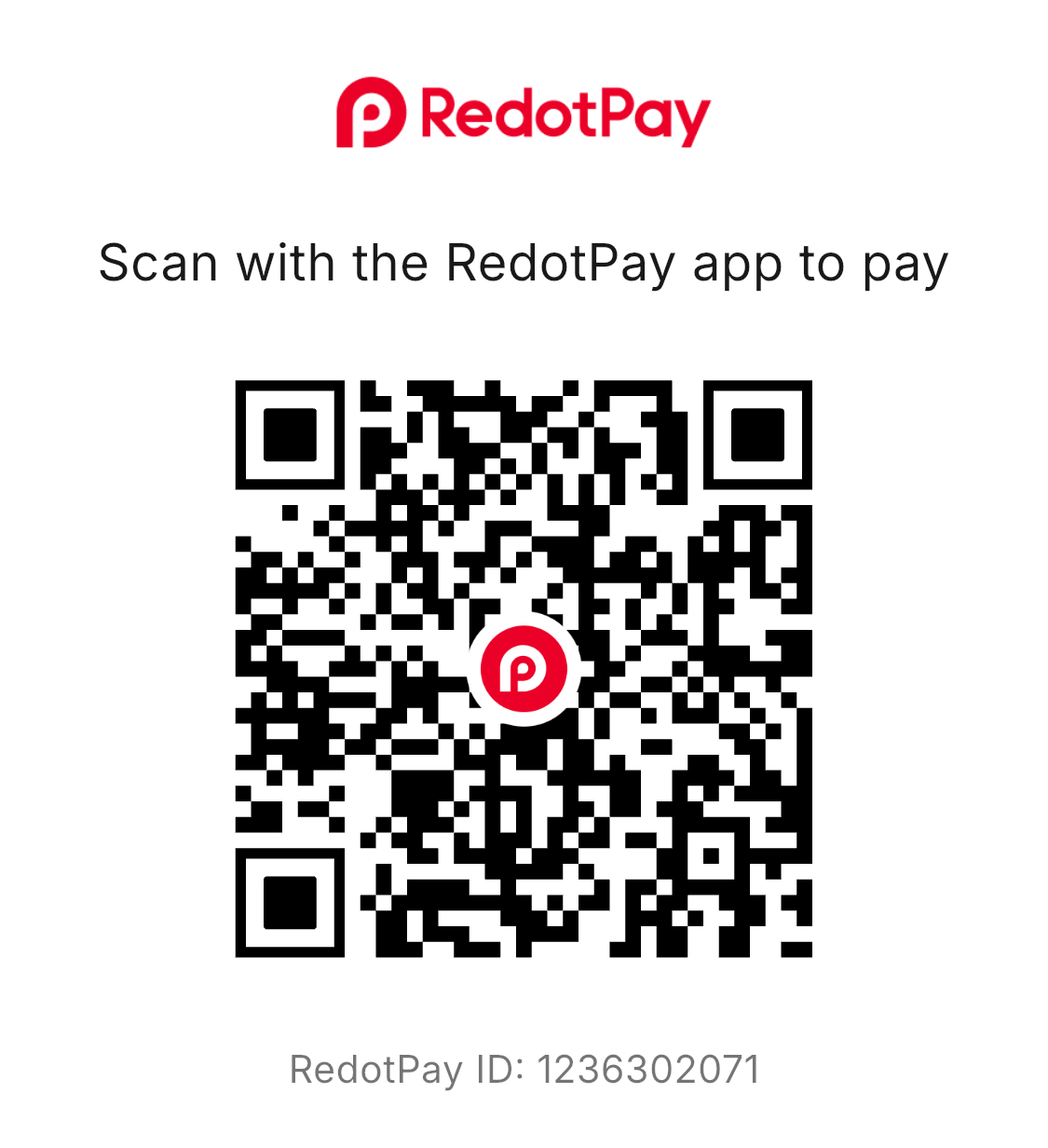 RedotPay donation QR (1236302071)