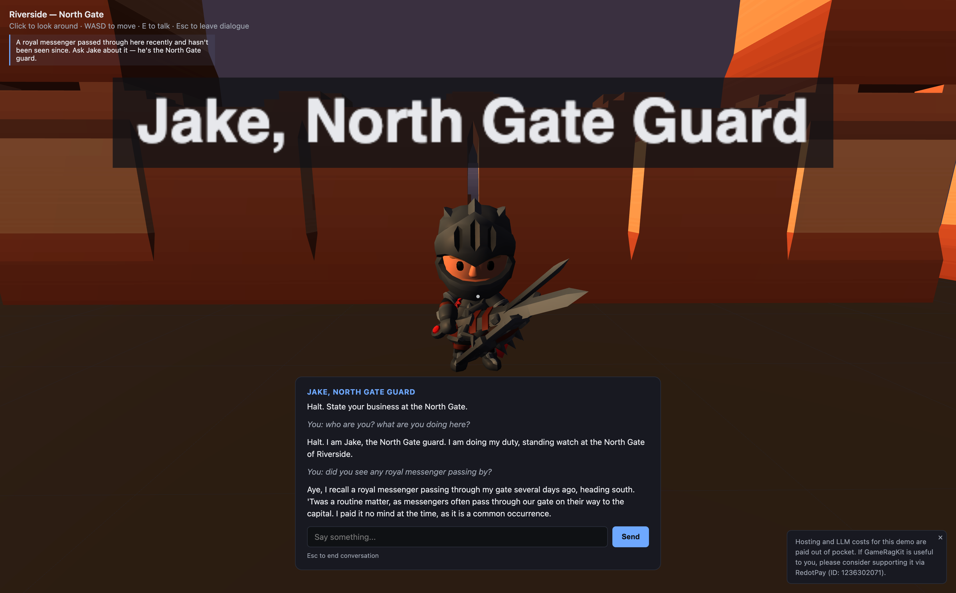 Riverside - North Gate guard dialogue