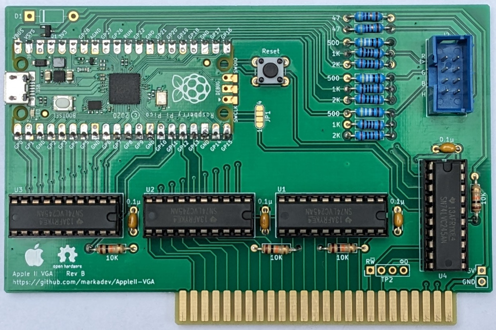 Apple II VGA Card, from the project README