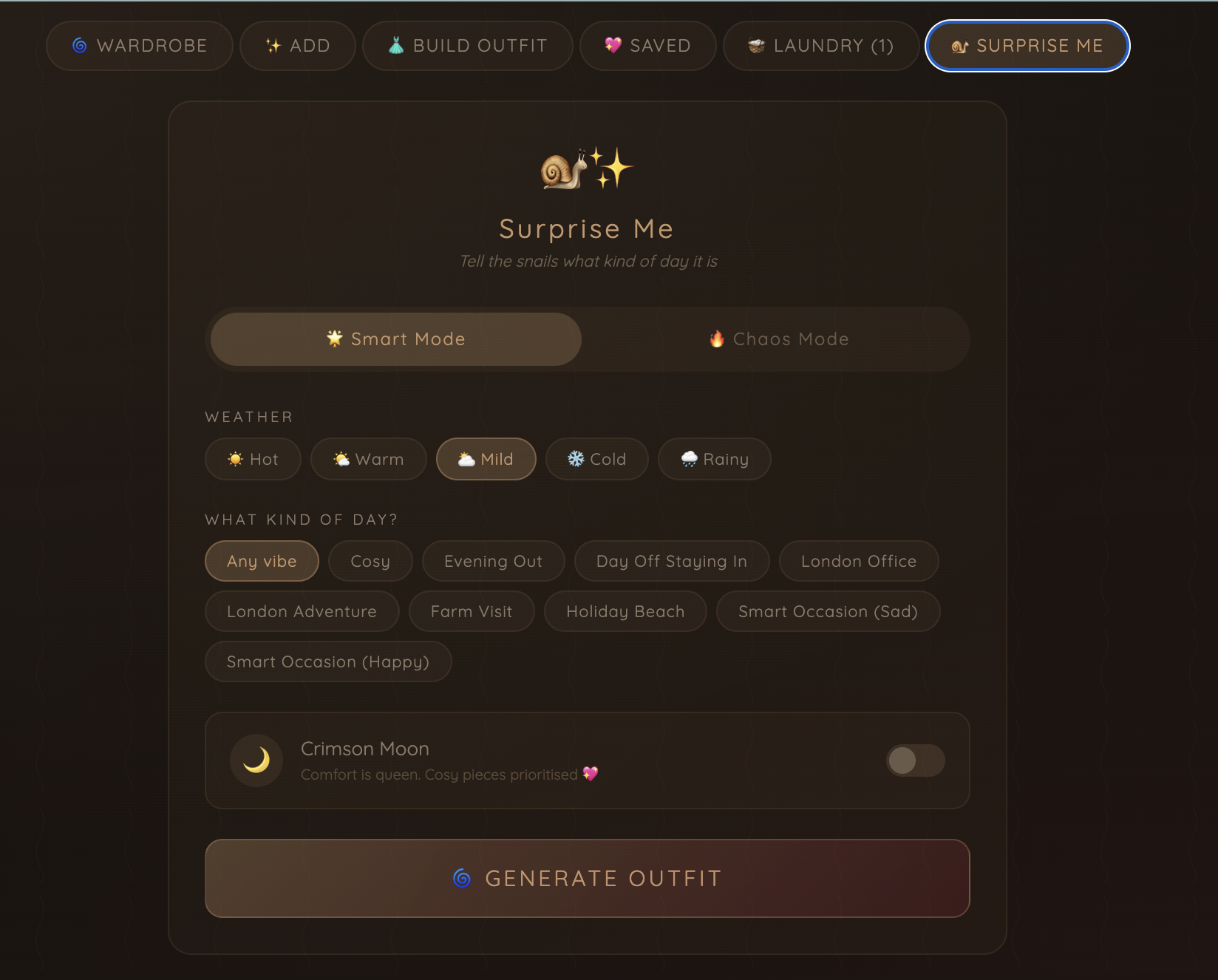 Surprise Me and Chaos Mode