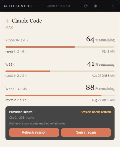 Claude session needs refresh with repair actions