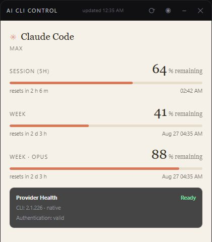 Claude Provider Health ready state