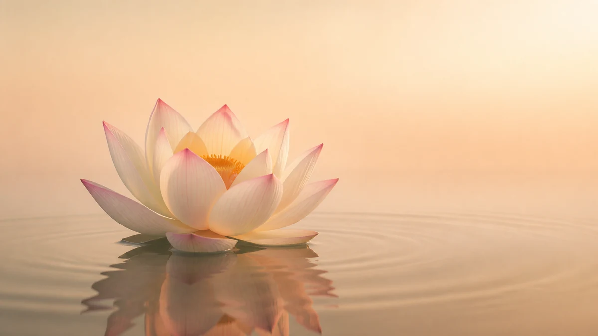 A single lotus flower representing clarity and elegant strategic solutions