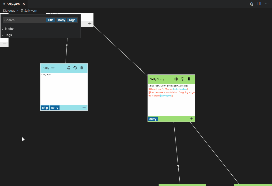 Demo of editing a node