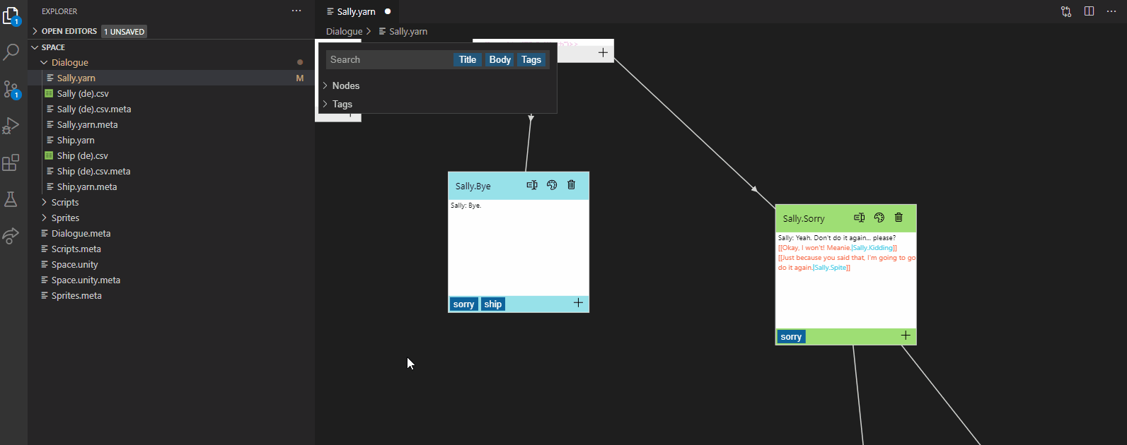 Demo of editing a node's tags