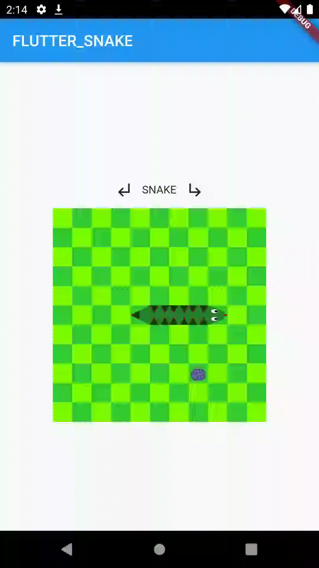 A gif showing the snake in movement