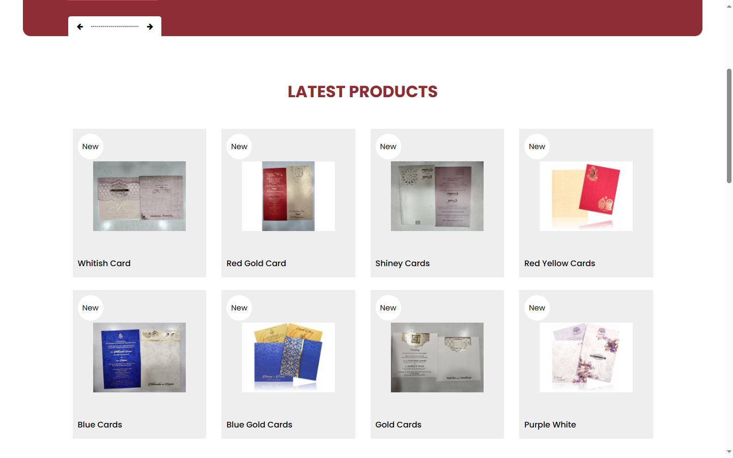 Products Screenshot