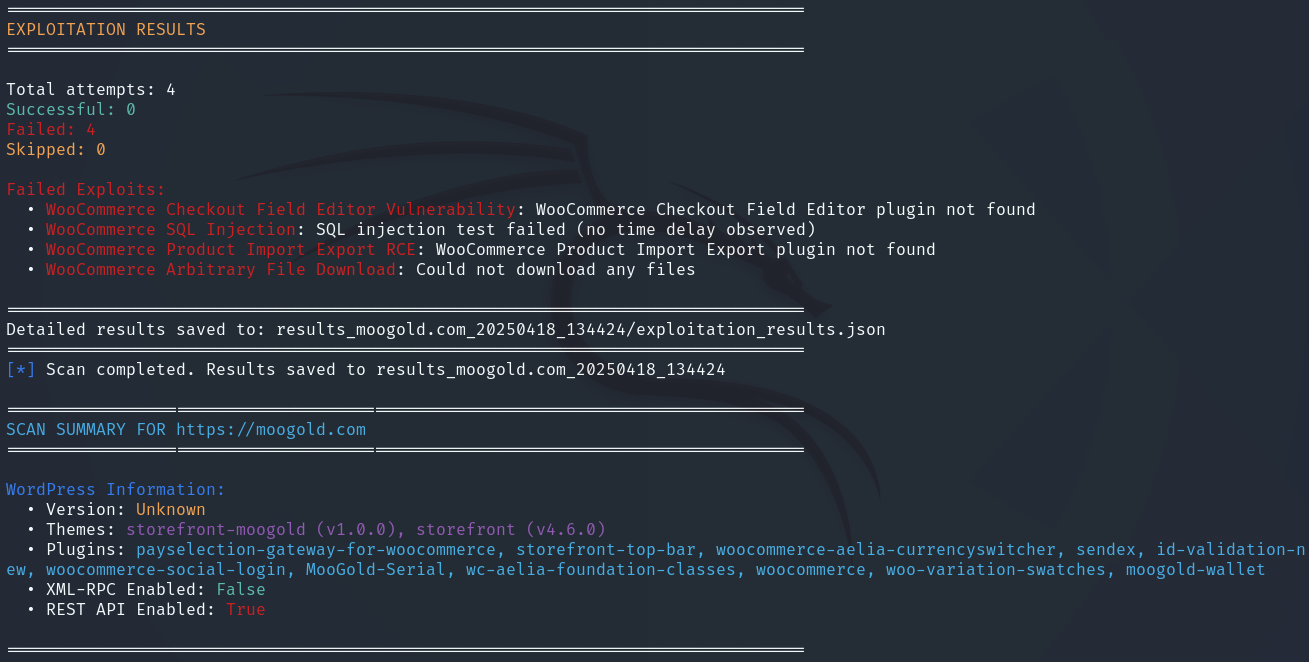 Vulnerability Scan Results