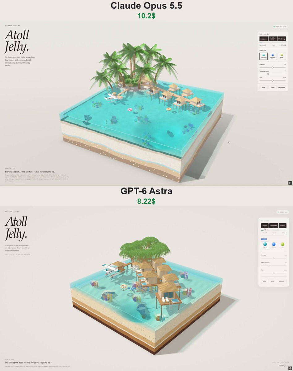 Atoll Jelly interactive WebGPU lagoon diorama