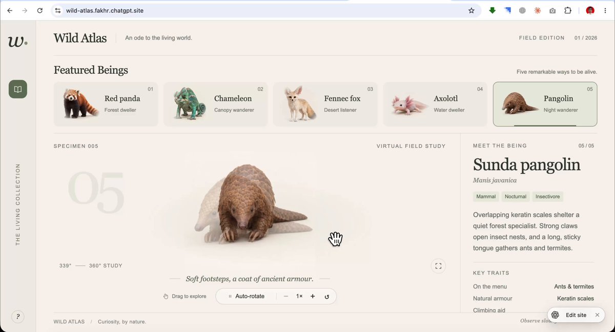 Wild Atlas interactive wildlife encyclopedia