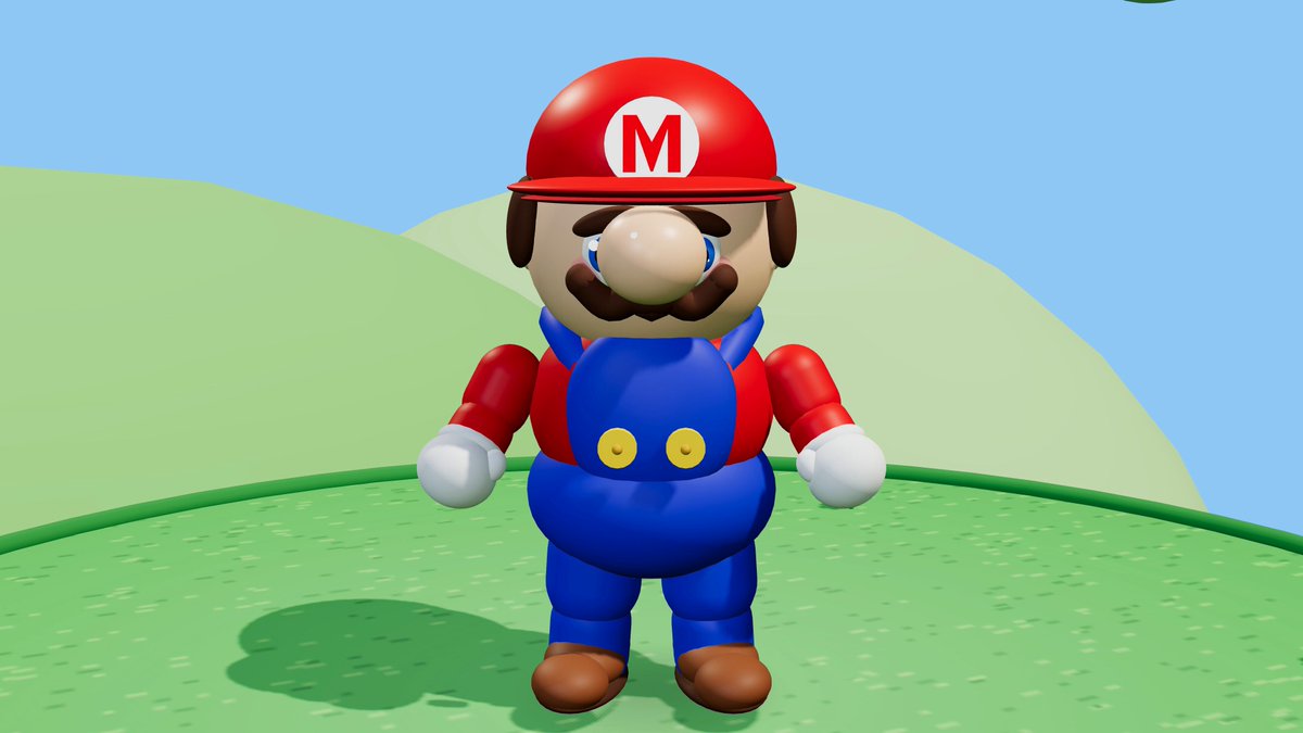 Mario character in Three.js