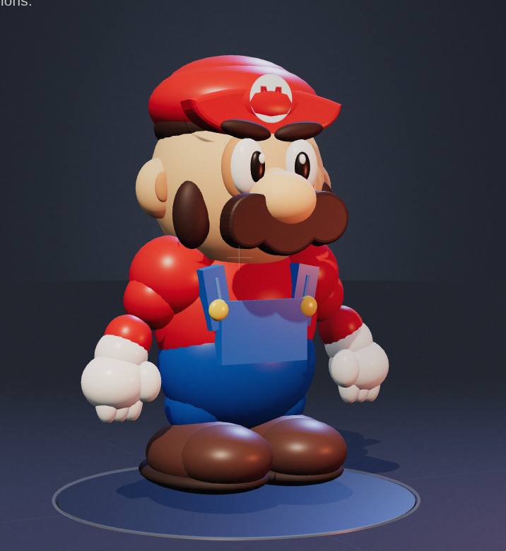 Mario character in Three.js