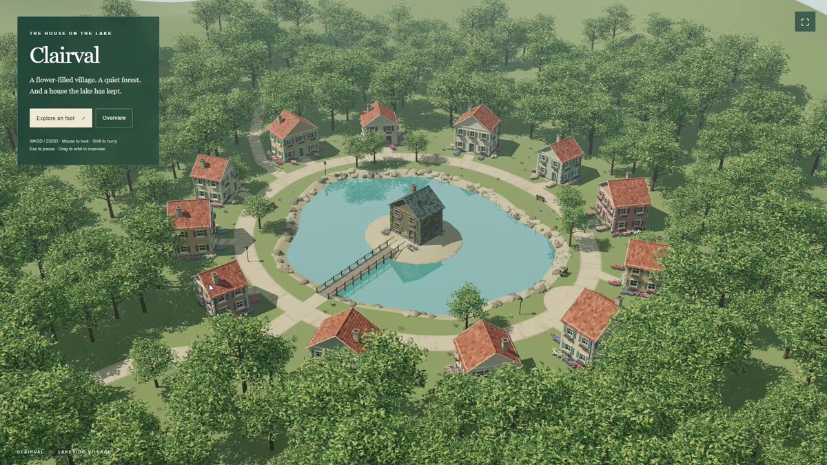 Forest lake village environment