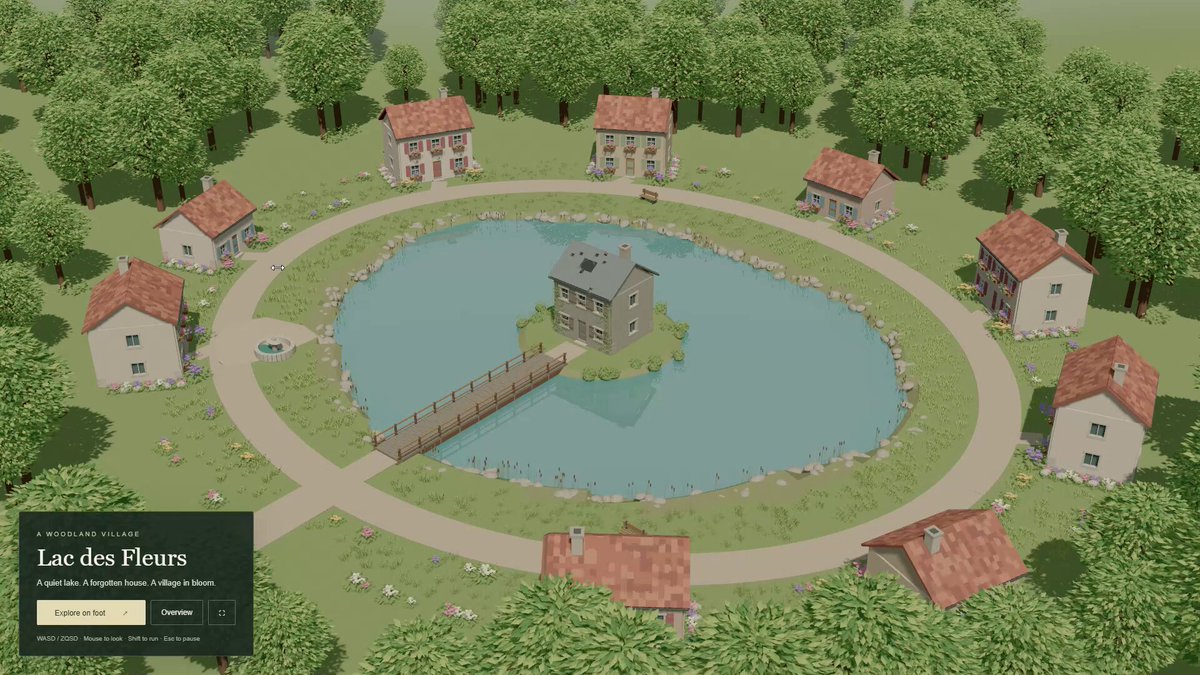 Forest lake village environment
