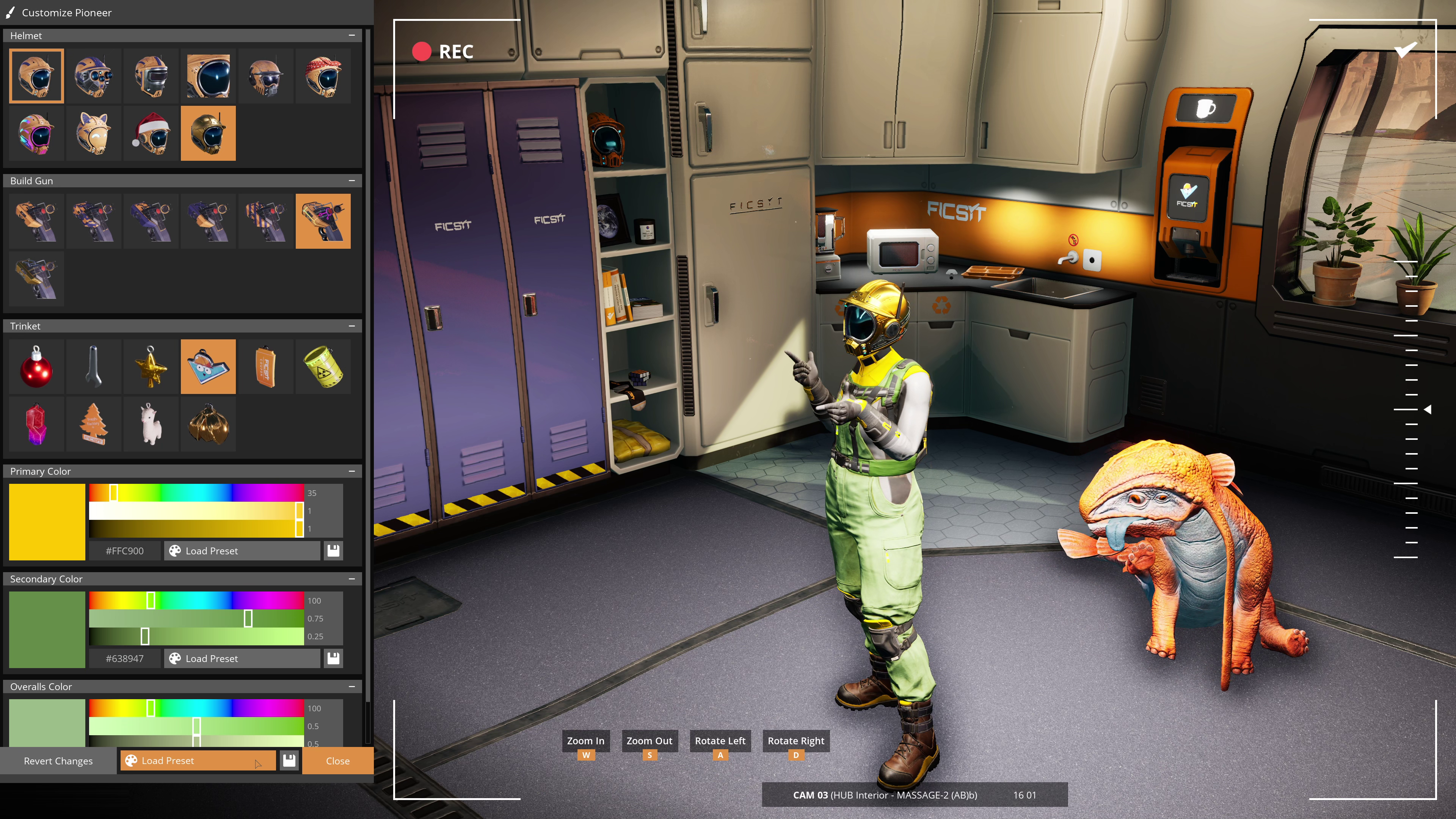Screenshot of the character customization UI with the mod installed