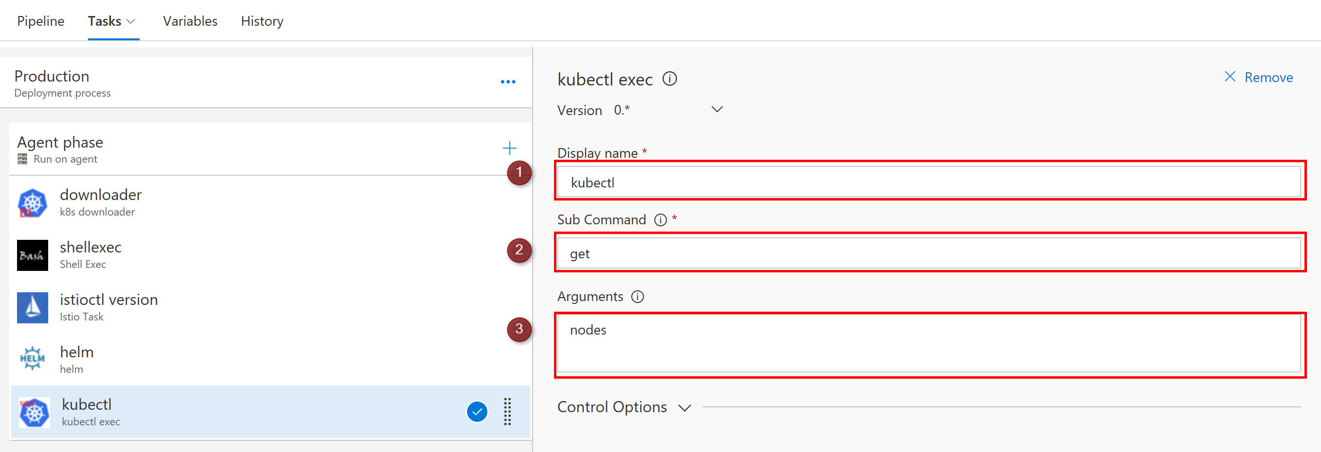 kubectl task