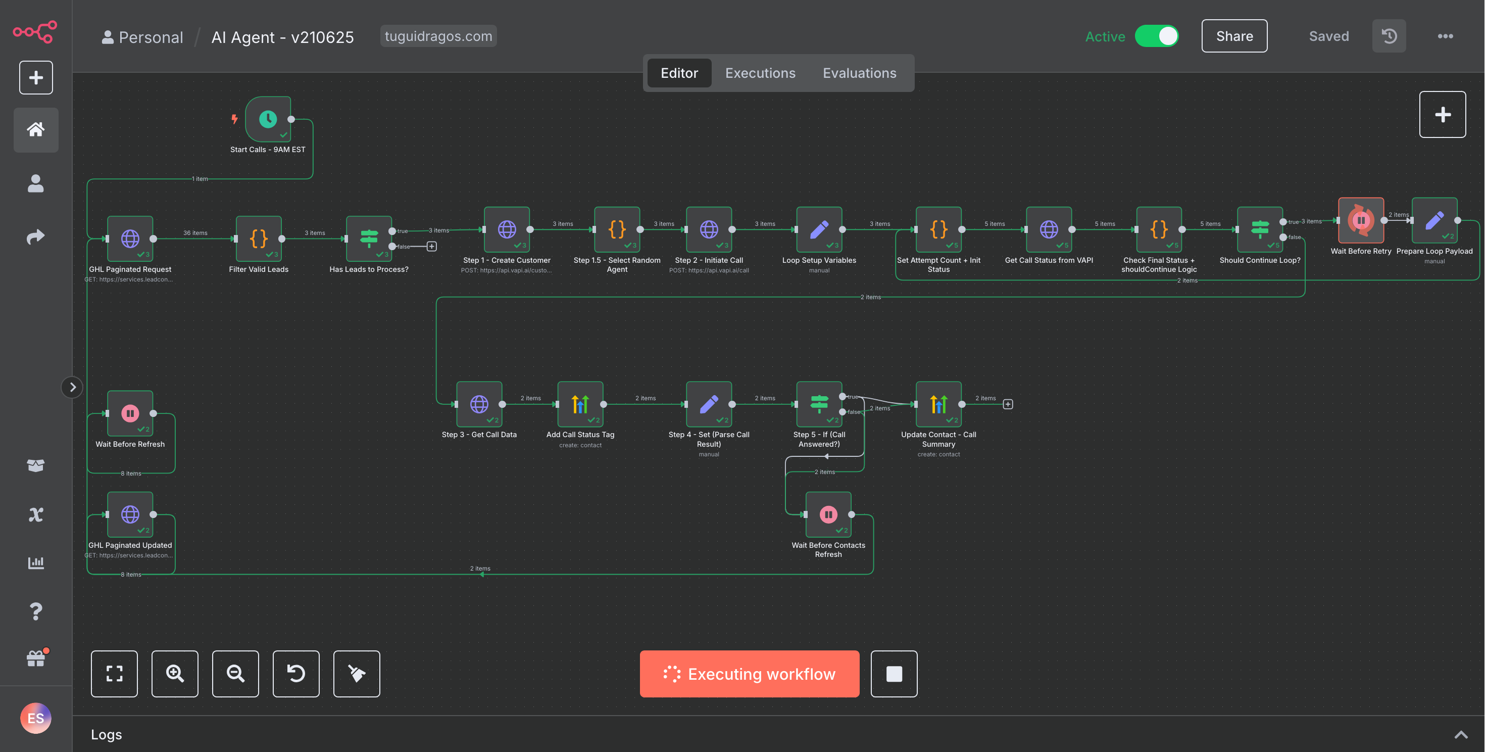 n8n workflow overview