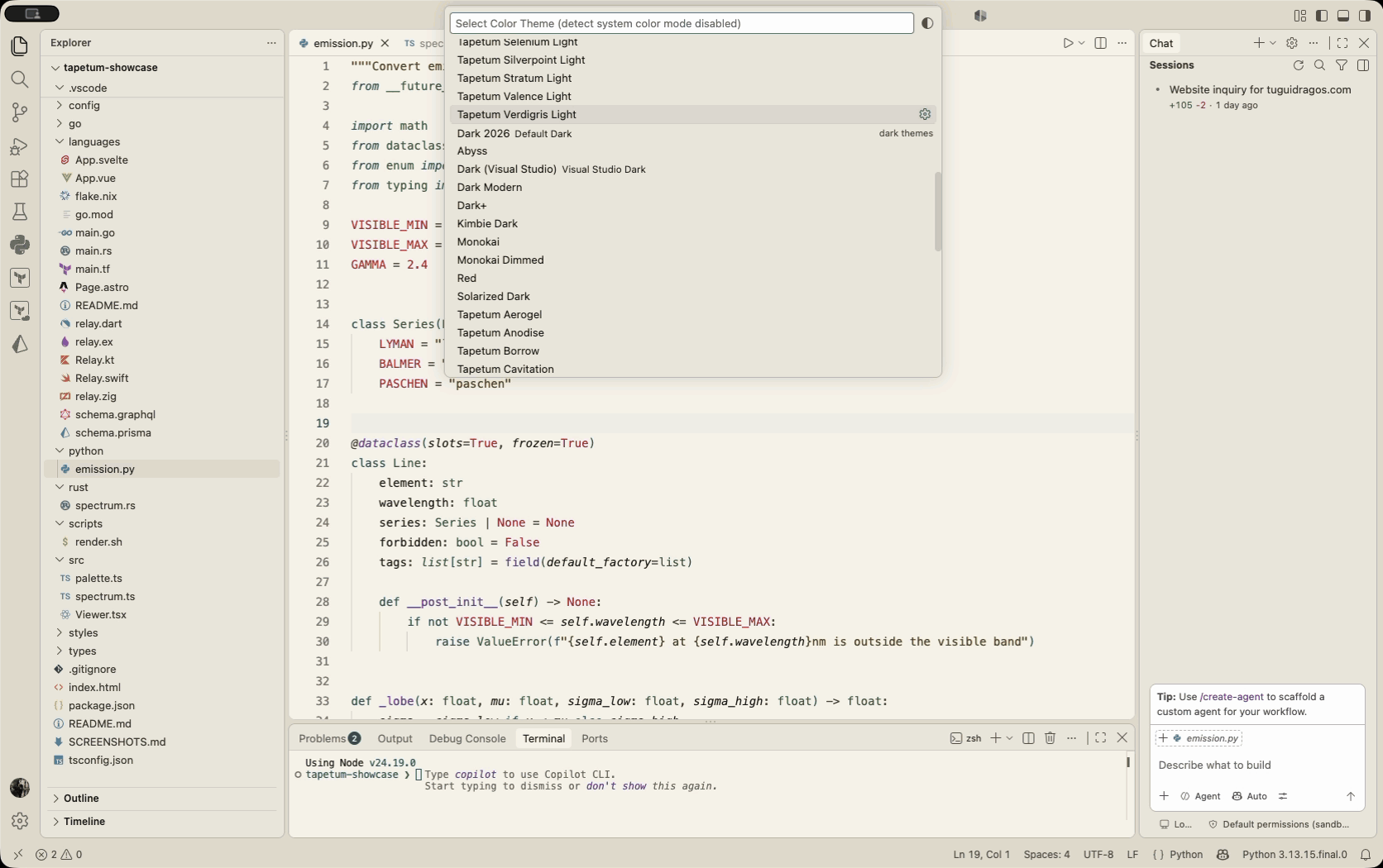All Tapetum light themes
