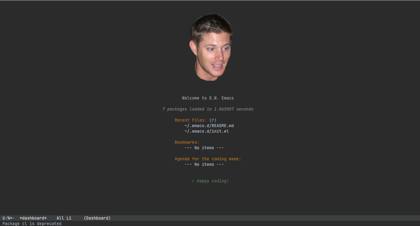 D.W. Emacs Screen shot