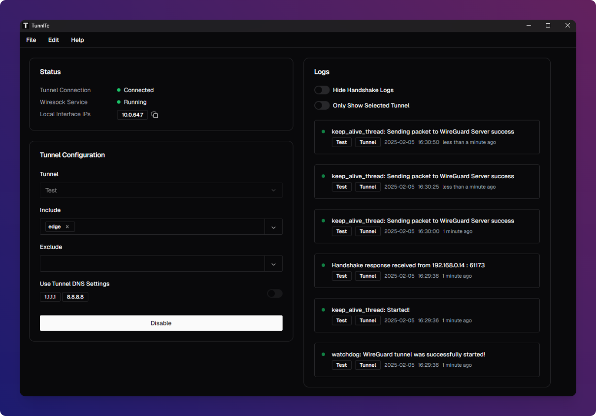 Screenshot description