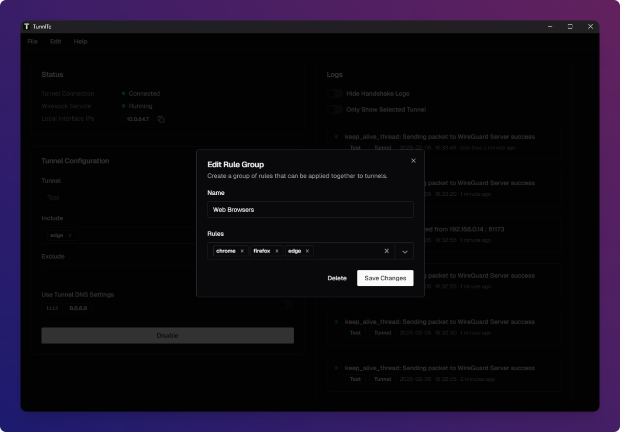 Screenshot description