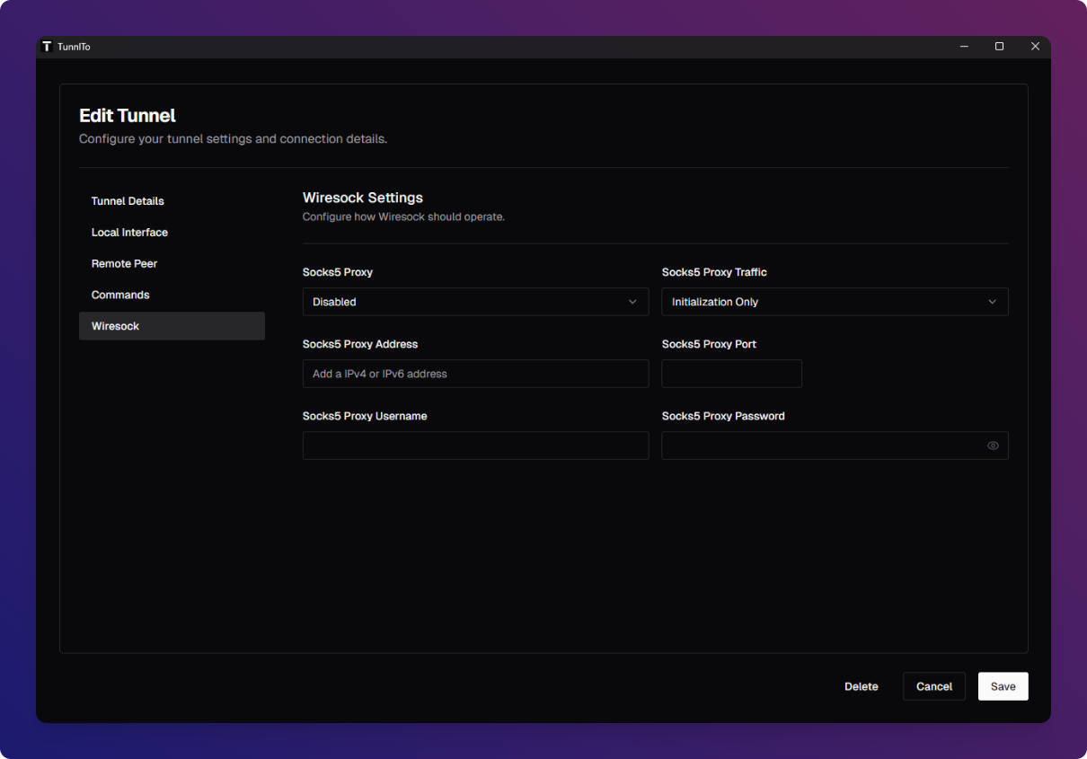 Screenshot description