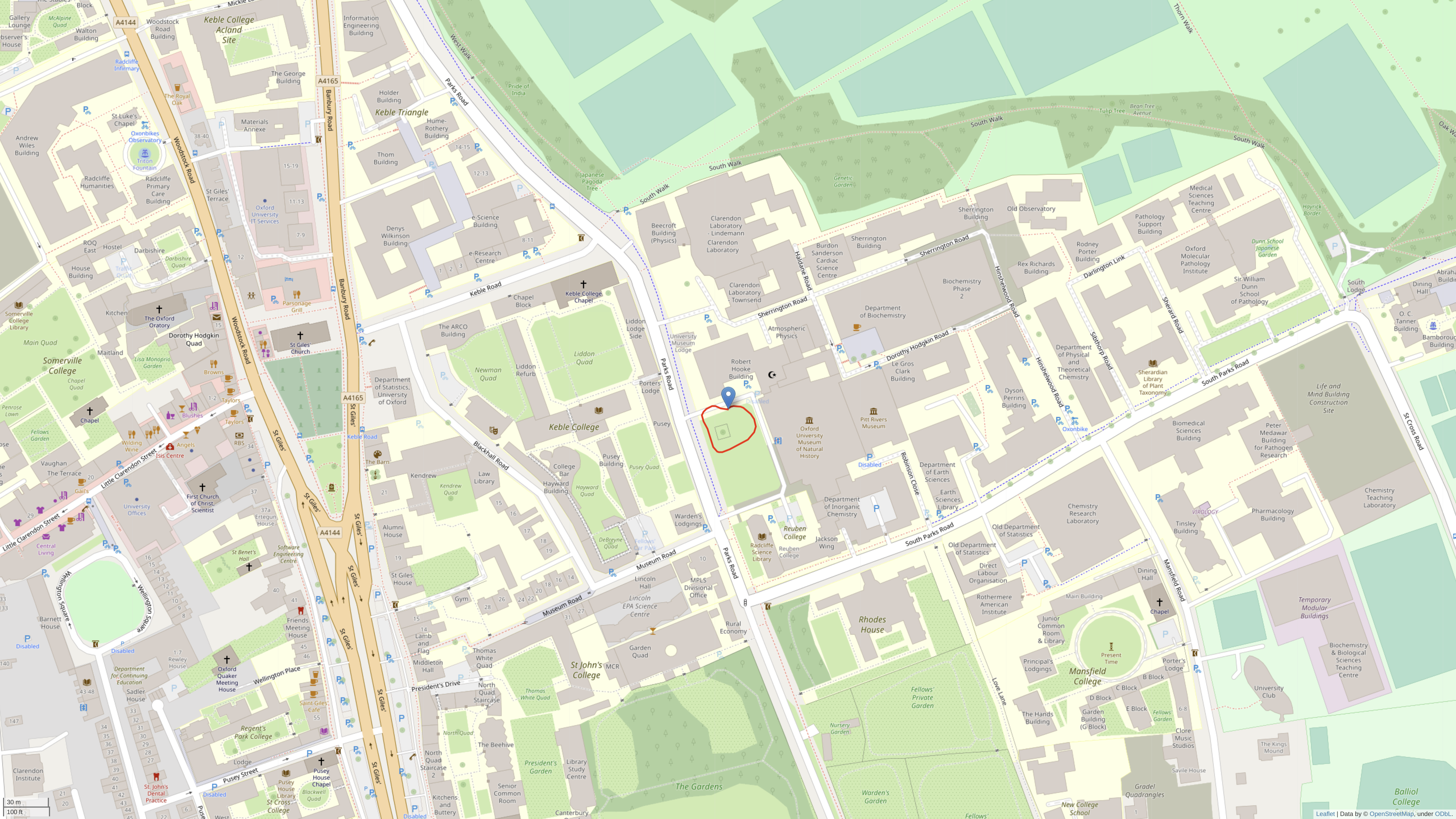 Hand-held GNSS receiver in Oxford