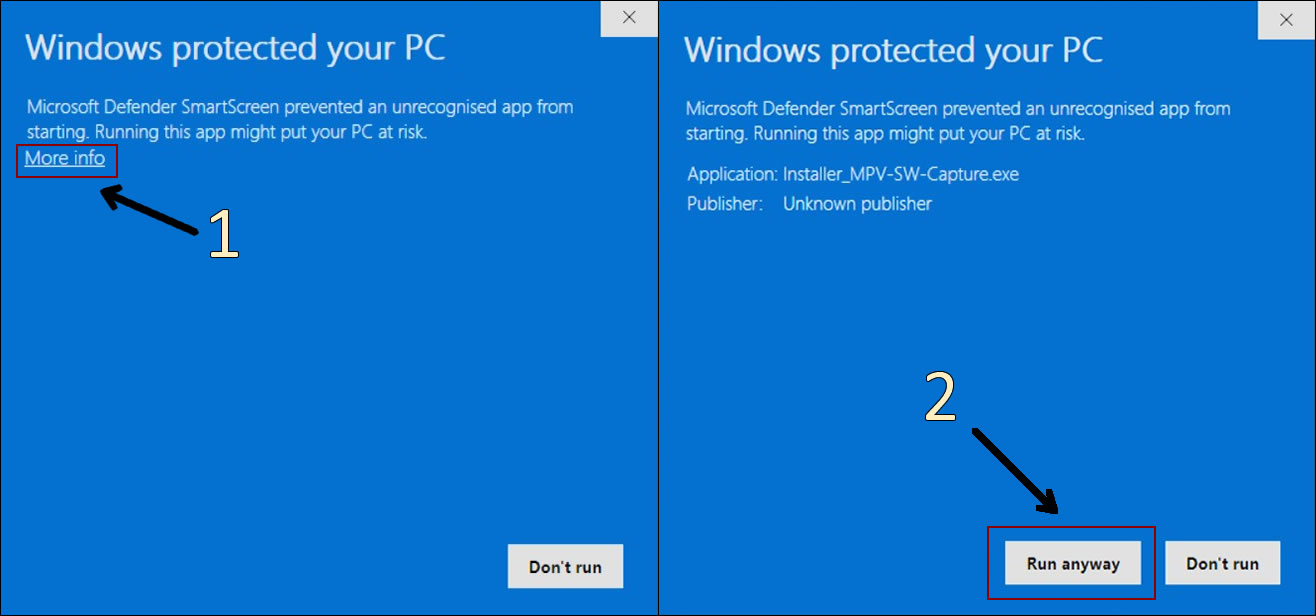 SmartScreen warning
